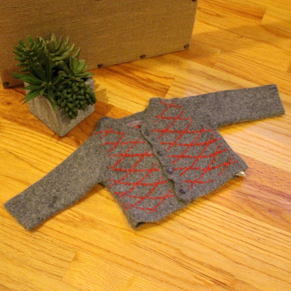 DPAM Baby Sweater Cardigan 6 Months Lambswool